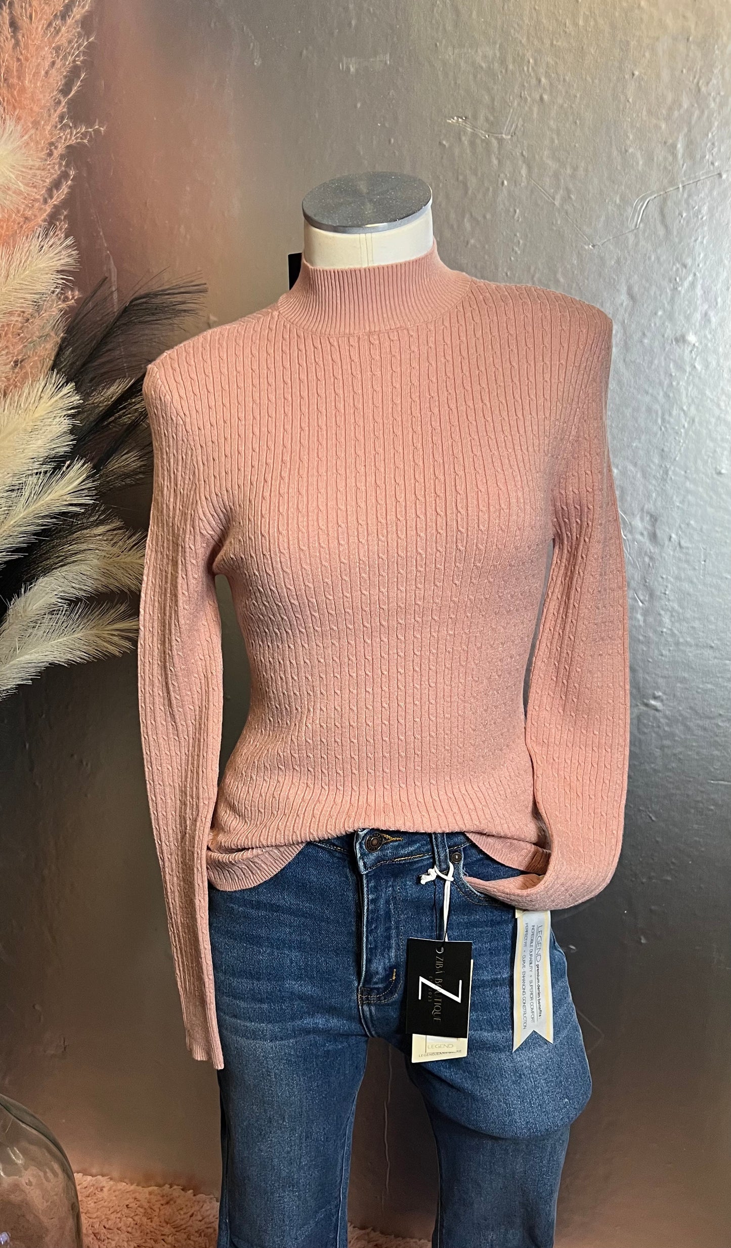 Pink Ribeed Long Sleeve