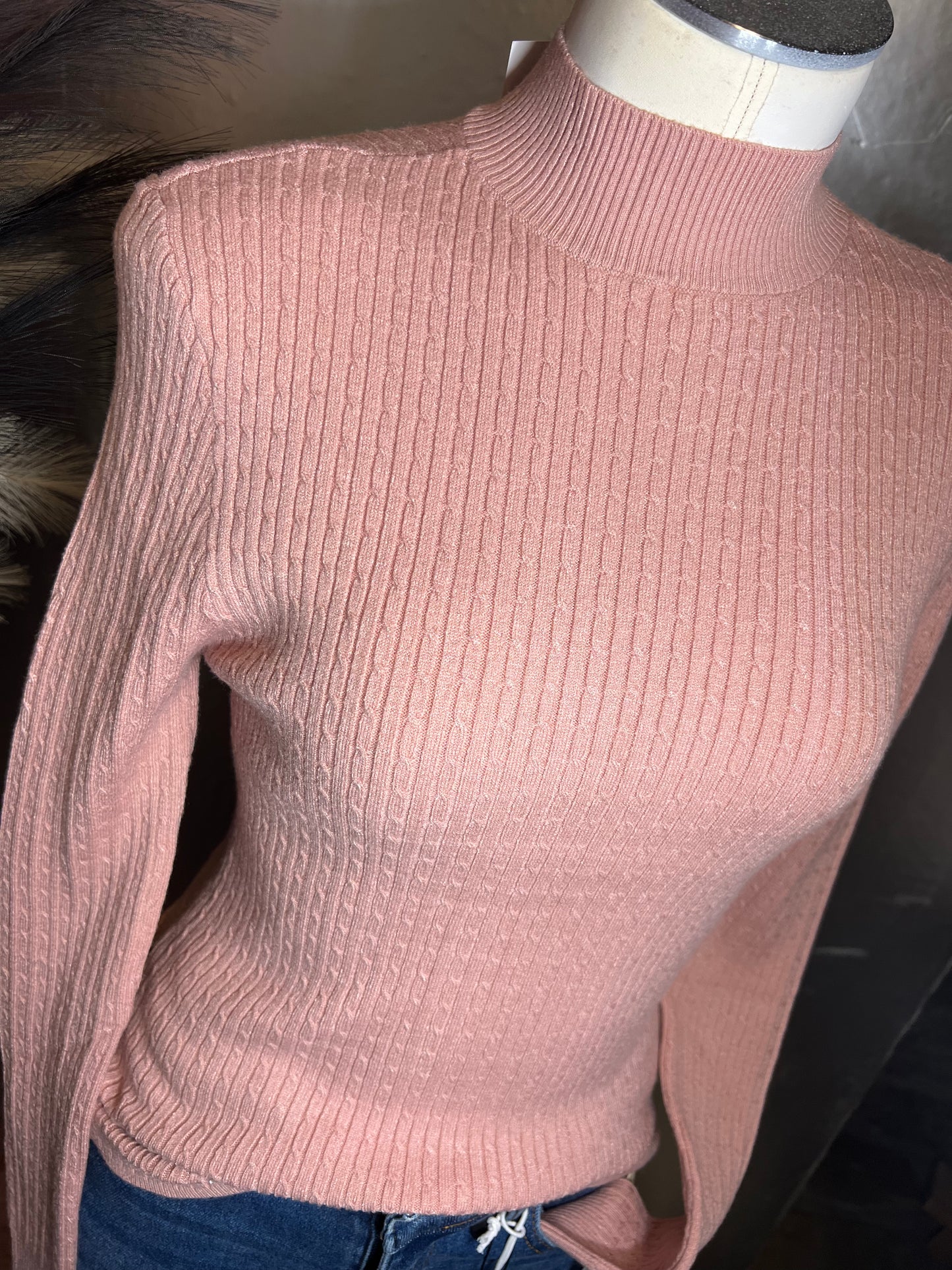 Pink Ribeed Long Sleeve