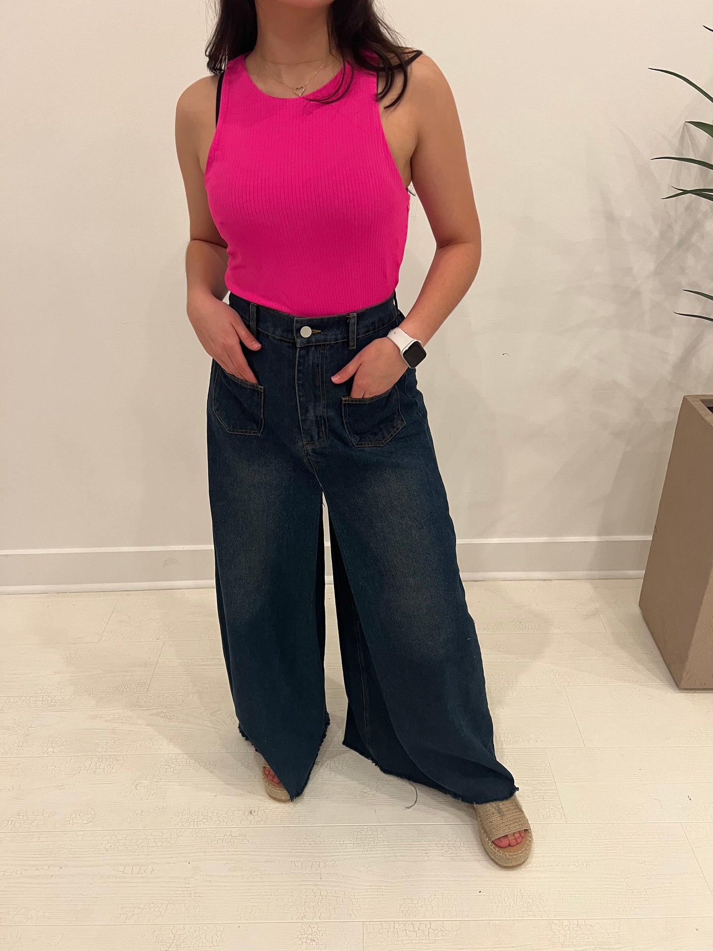 Denim Wide Leg Jeans