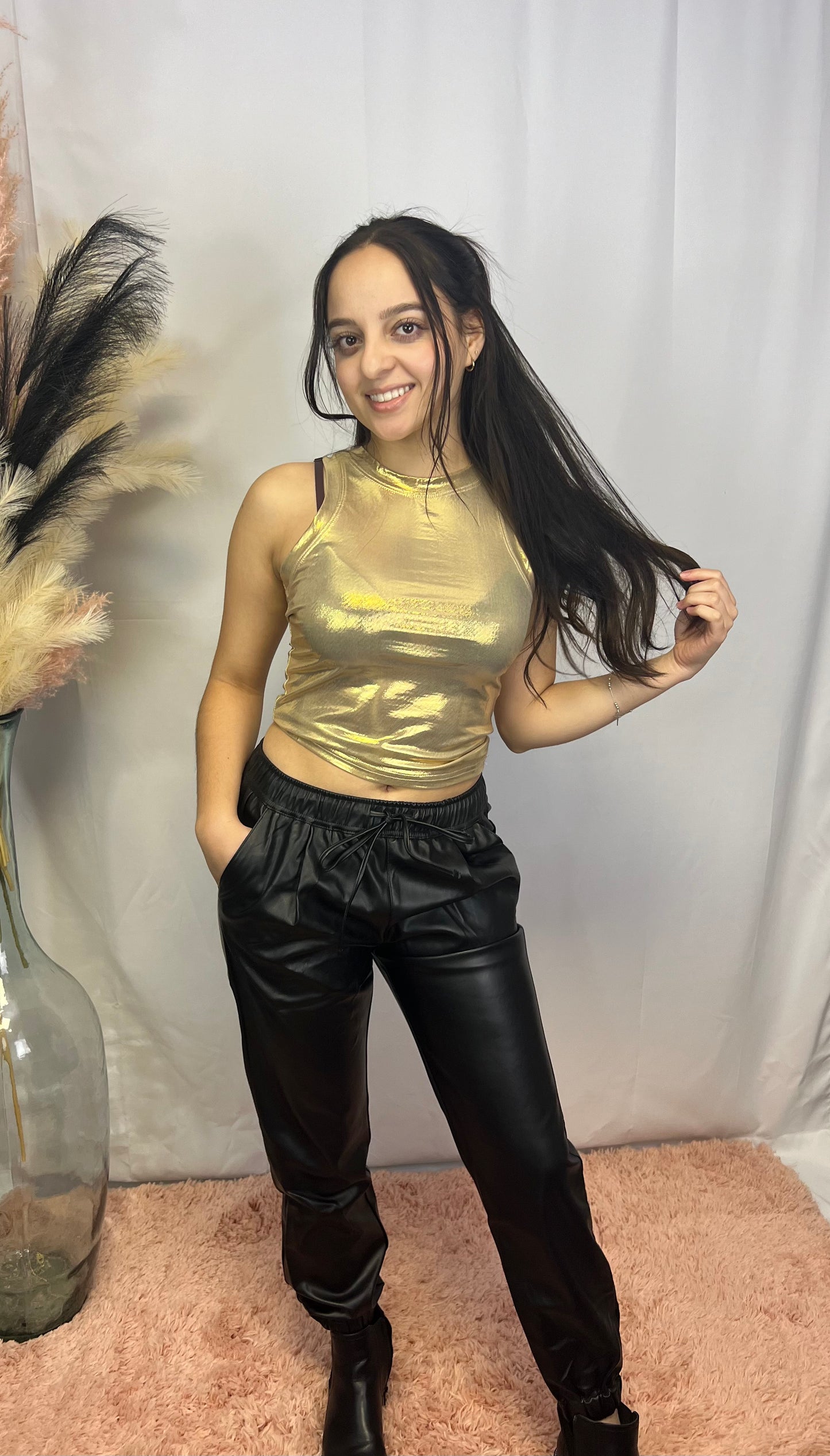 Metallic Crop Top